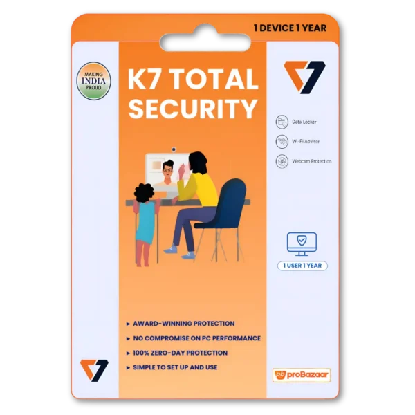 K7 Total Security 1 User for 1 Year Protection