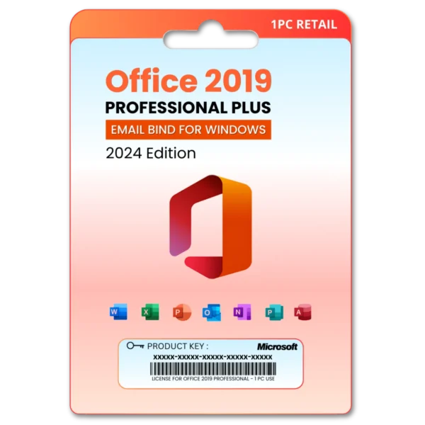 Office 2019 Pro Plus Bind key for Windows