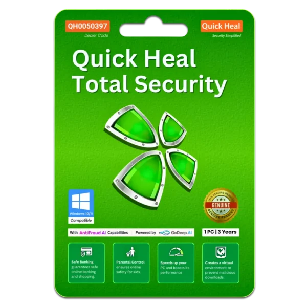 Quick Heal Total Security 1 Device for 3 Years Protection