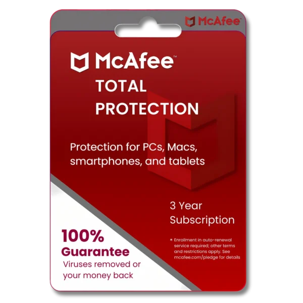 McAfee Total Protection 1 PC For 3 Years